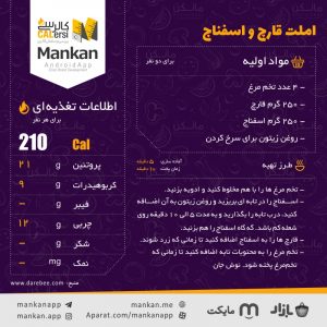 تخم مرغ قارچ اسفناج