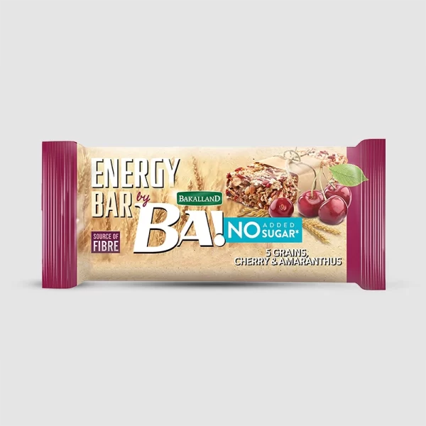 انرژی بار بدون شکر، 5 دانه، گیلاس و آمارانتوس باکالند