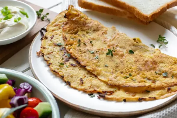 املت رژیمی با آرد نخود